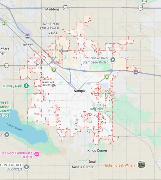 nampa-service-areas